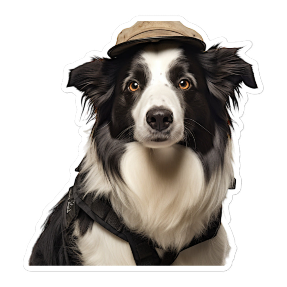 Border Collie Transit Operator Sticker - Stickerfy.ai