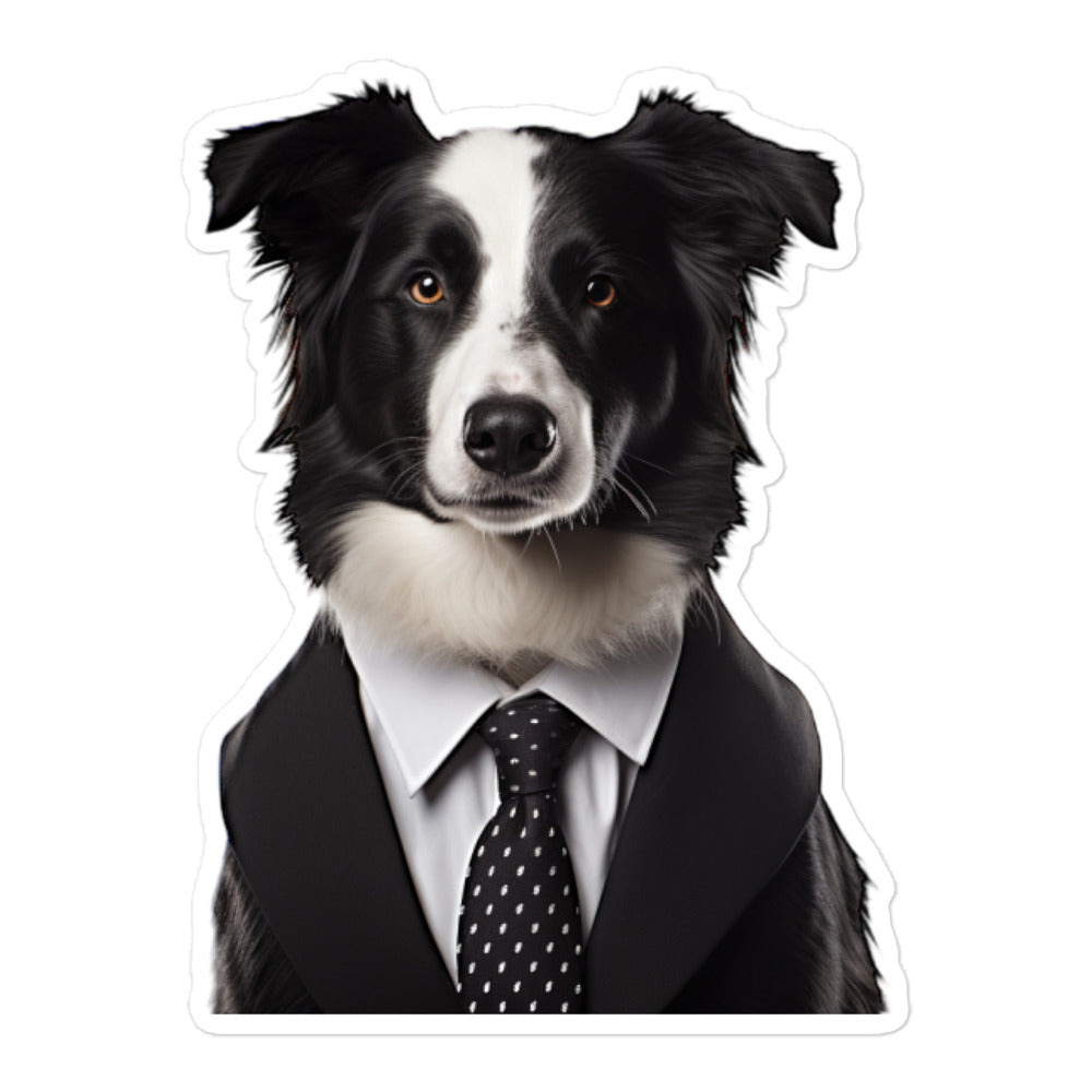 Border Collie Sales Consultant Sticker - Stickerfy.ai