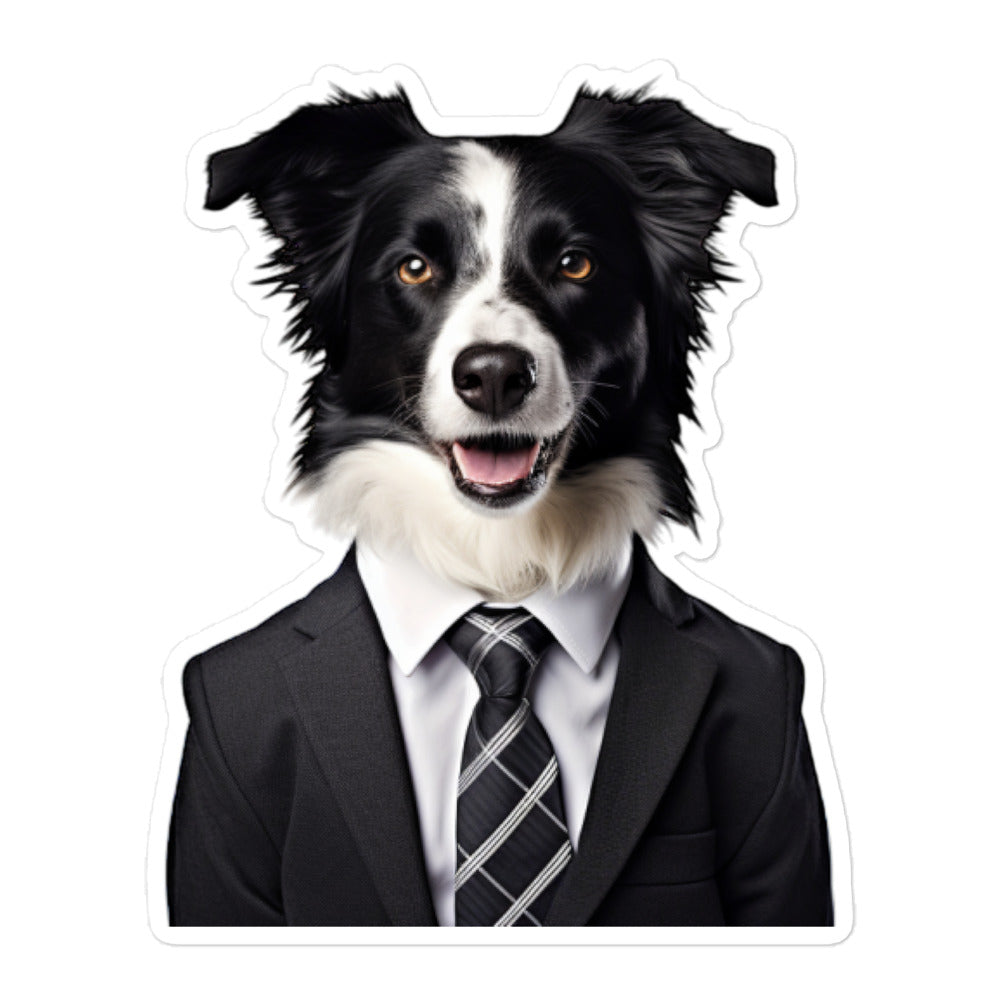 Border Collie Sales Consultant Sticker - Stickerfy.ai