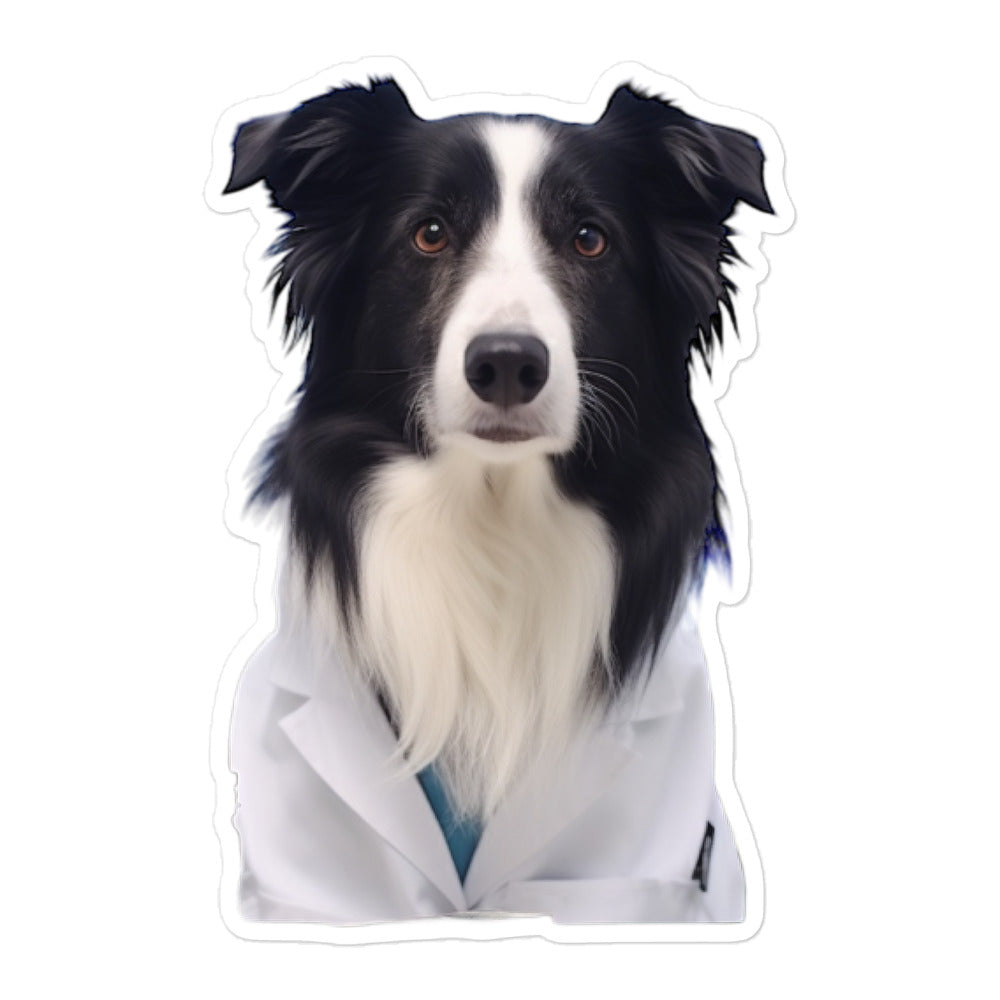 Border Collie Pharmacist Sticker - Stickerfy.ai