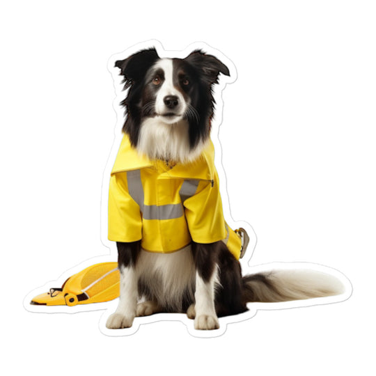 Border Collie Janitor Sticker - Stickerfy.ai