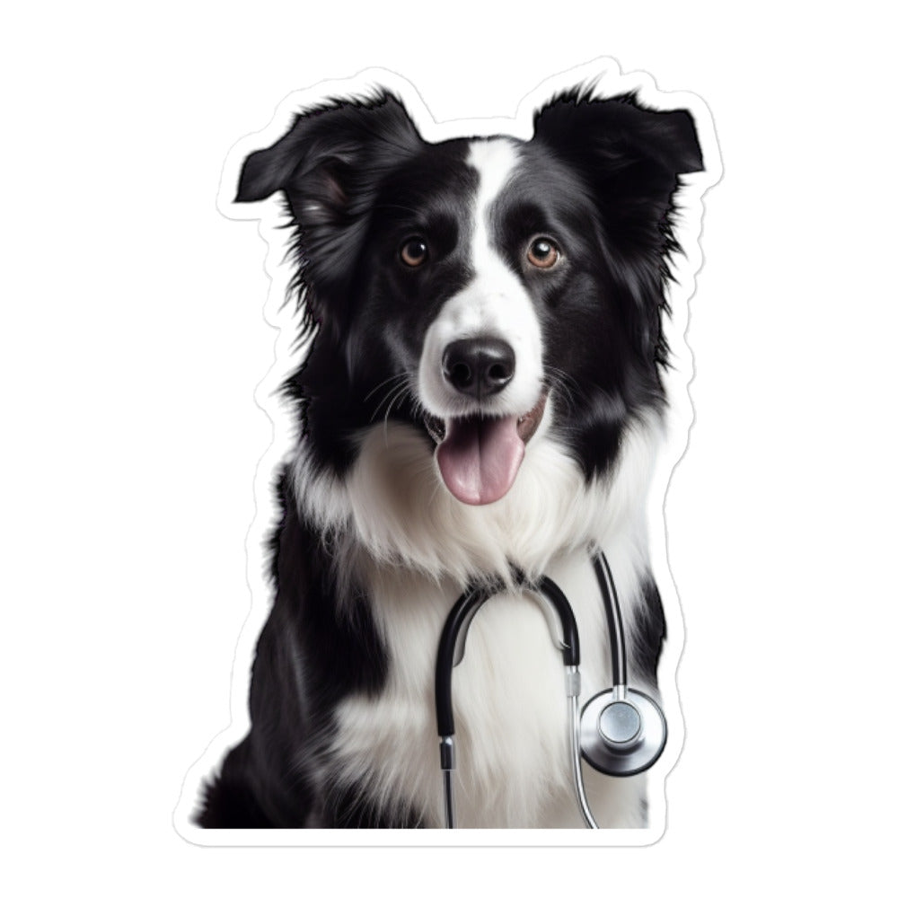 Border Collie Doctor Sticker - Stickerfy.ai