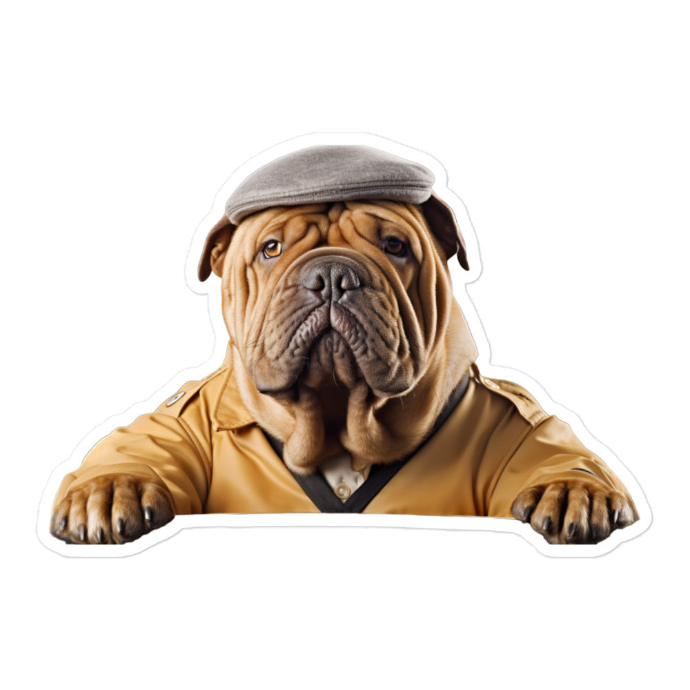 Shar Pei Transit Operator Sticker - Stickerfy.ai