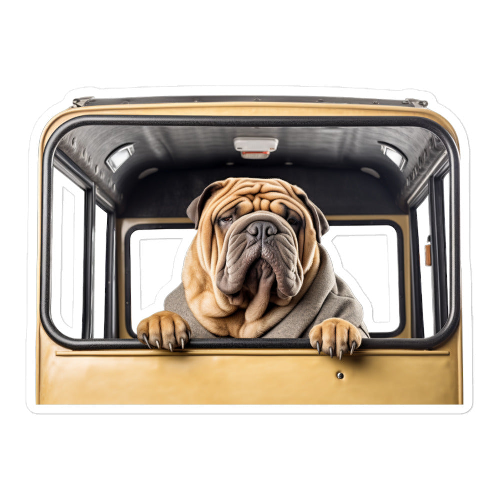 Shar Pei Transit Operator Sticker - Stickerfy.ai