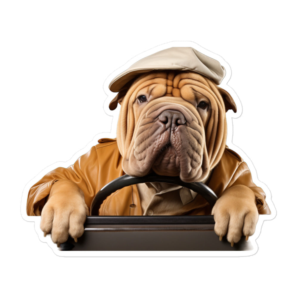 Shar Pei Transit Operator Sticker - Stickerfy.ai