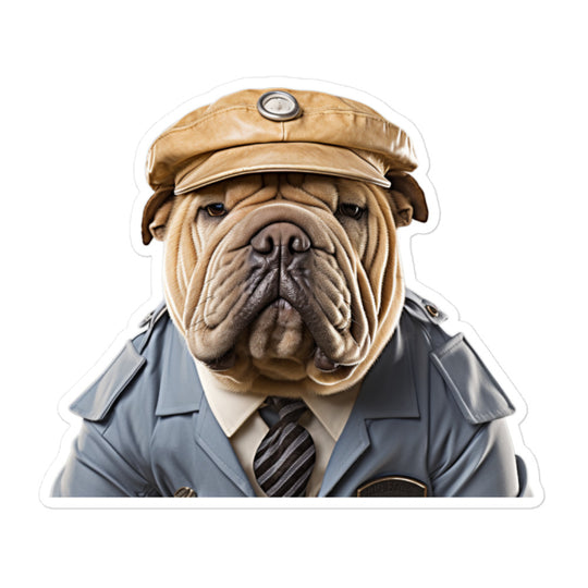 Shar Pei Transit Operator Sticker - Stickerfy.ai