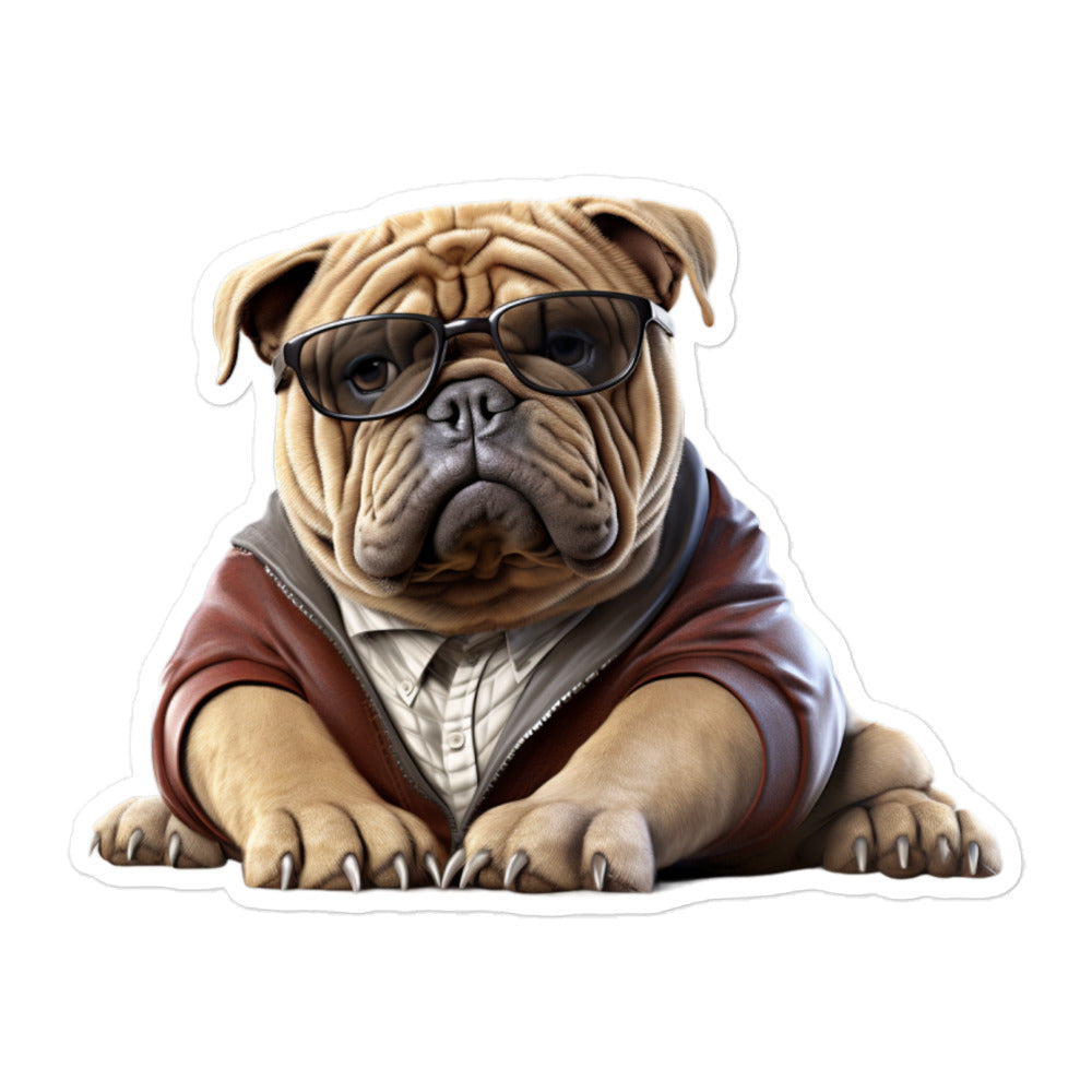 Shar Pei Student Sticker - Stickerfy.ai