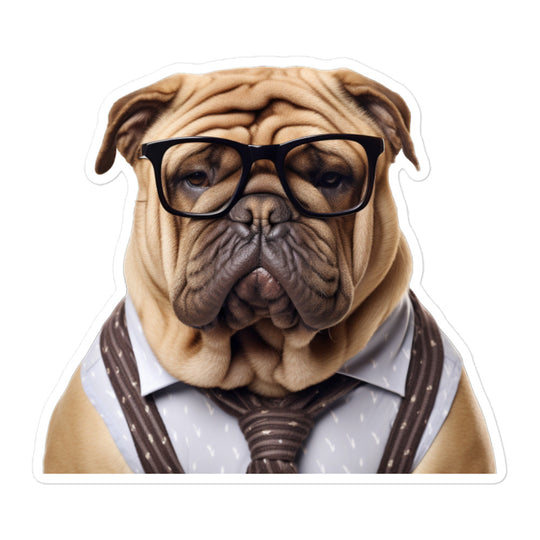 Shar Pei Student Sticker - Stickerfy.ai