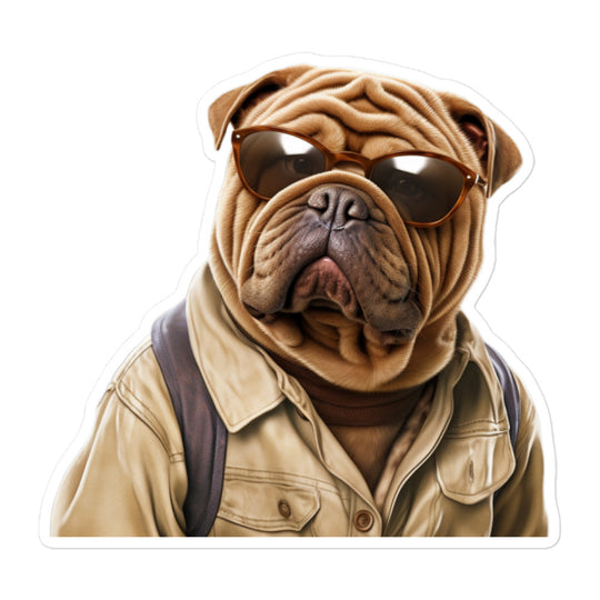 Shar Pei Student Sticker - Stickerfy.ai