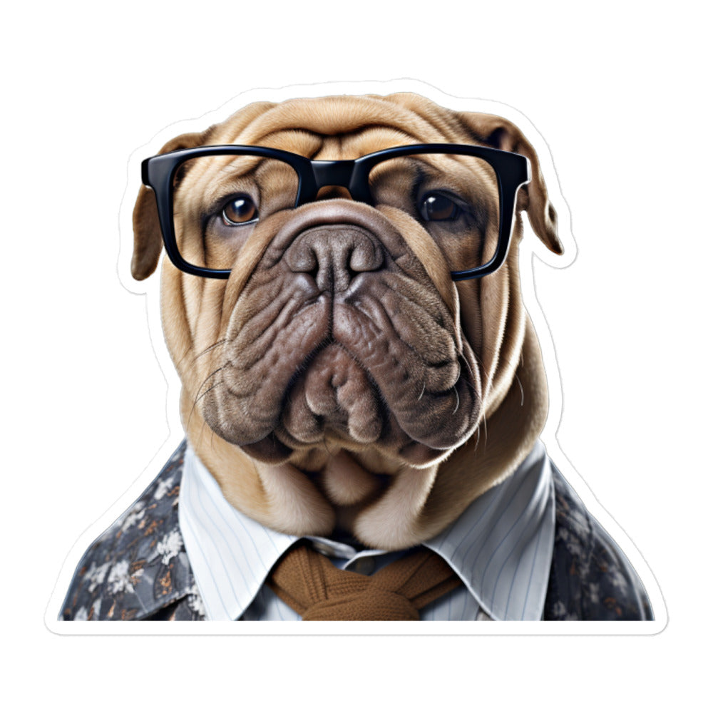 Shar Pei Student Sticker - Stickerfy.ai