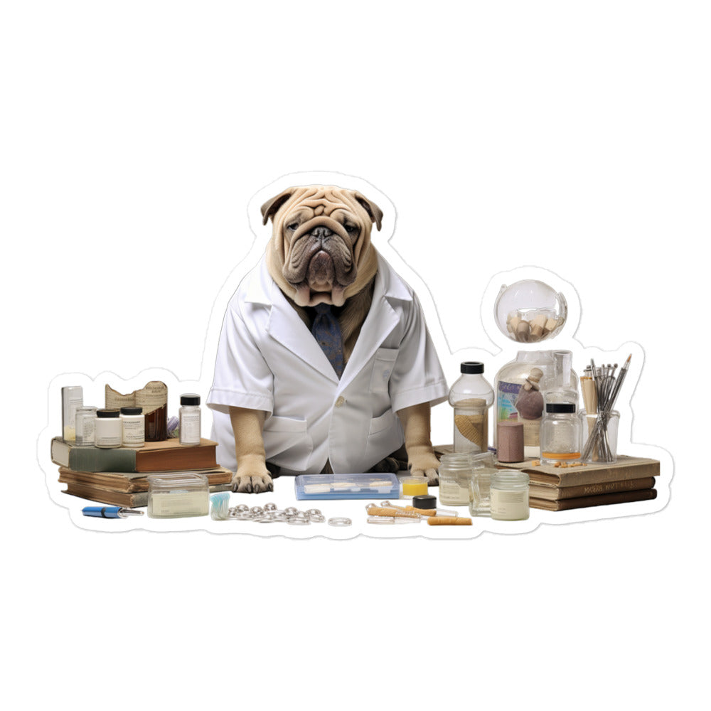 Shar Pei Pharmacist Sticker - Stickerfy.ai