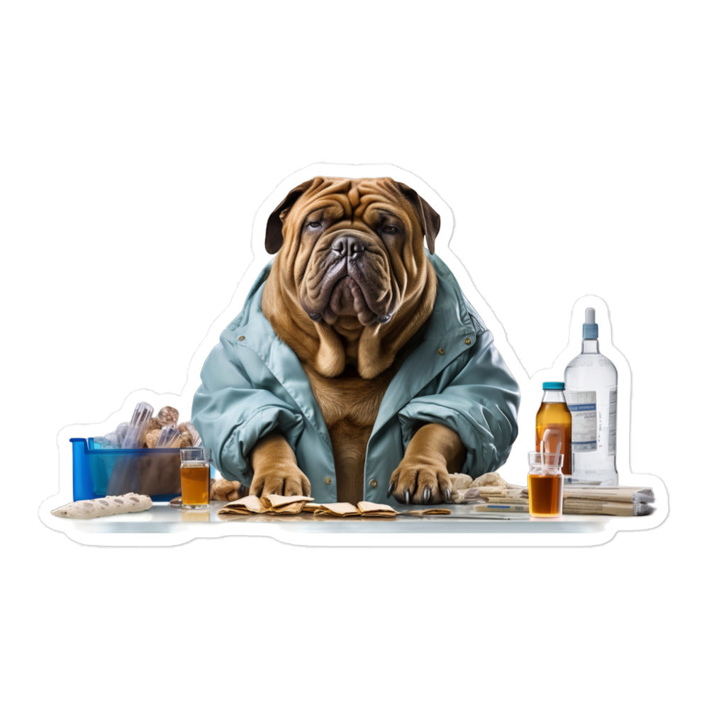 Shar Pei Pharmacist Sticker - Stickerfy.ai