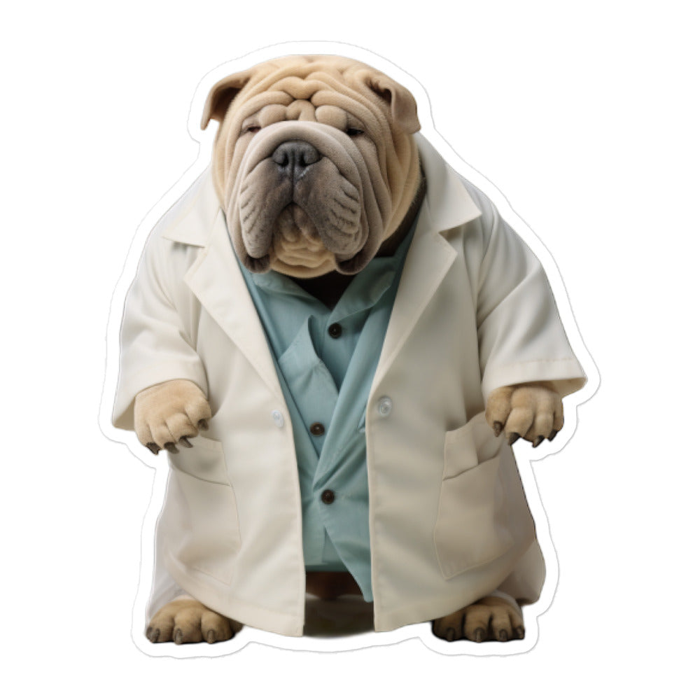 Shar Pei Pharmacist Sticker - Stickerfy.ai