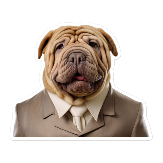 Shar Pei Hotel Staff Sticker - Stickerfy.ai