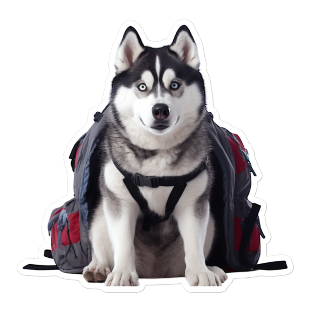 Siberian Husky Student Sticker - Stickerfy.ai