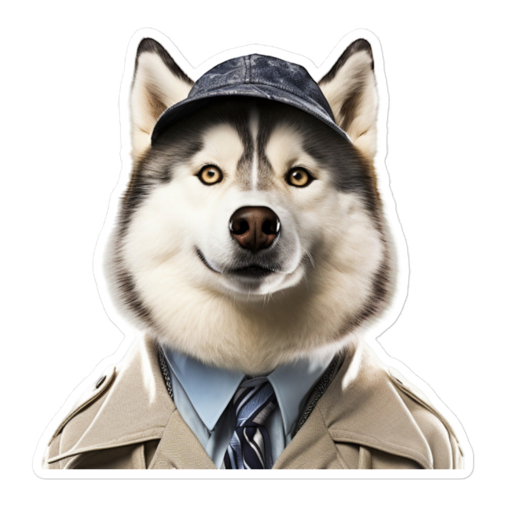 Siberian Husky Transit Operator Sticker - Stickerfy.ai