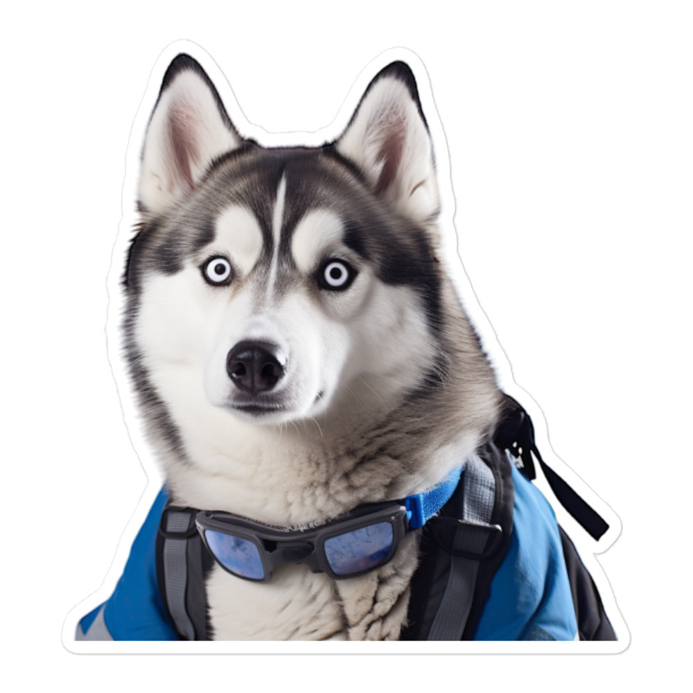 Siberian Husky Student Sticker - Stickerfy.ai