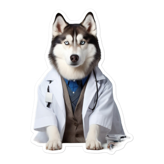 Siberian Husky Pharmacist Sticker - Stickerfy.ai