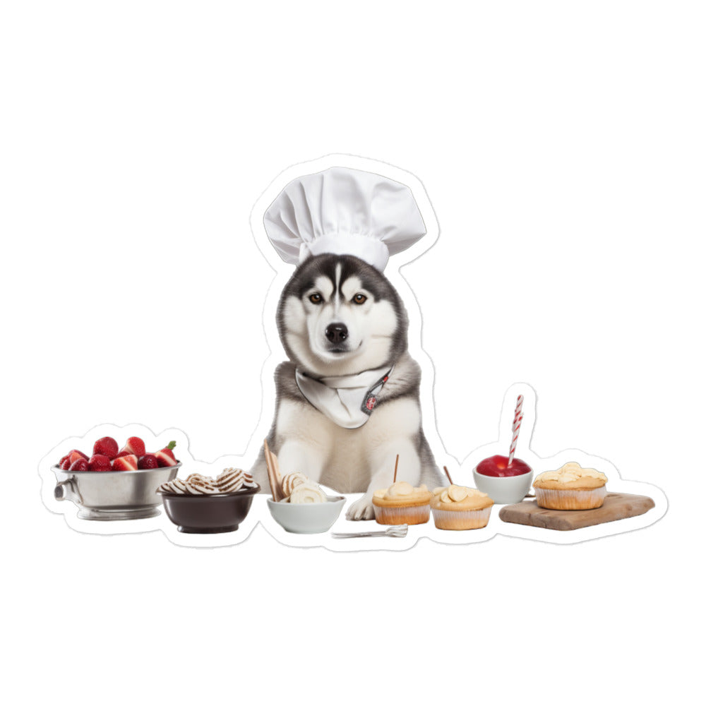 Siberian Husky Chef Sticker - Stickerfy.ai