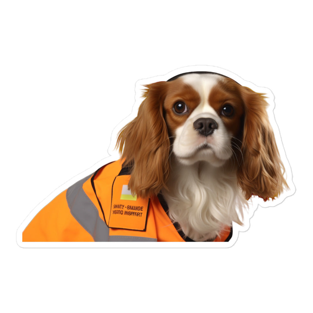 Cavalier King Charles Spaniel Transit Operator Sticker - Stickerfy.ai