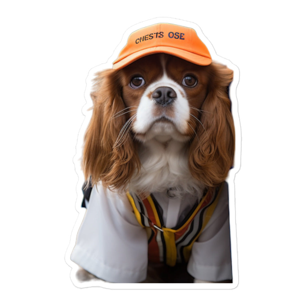 Cavalier King Charles Spaniel Transit Operator Sticker - Stickerfy.ai