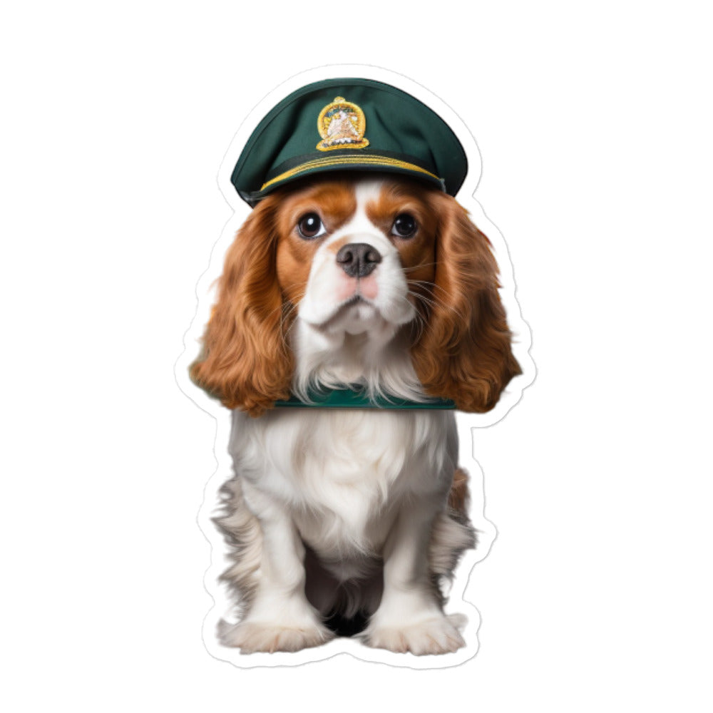 Cavalier King Charles Spaniel Transit Operator Sticker - Stickerfy.ai