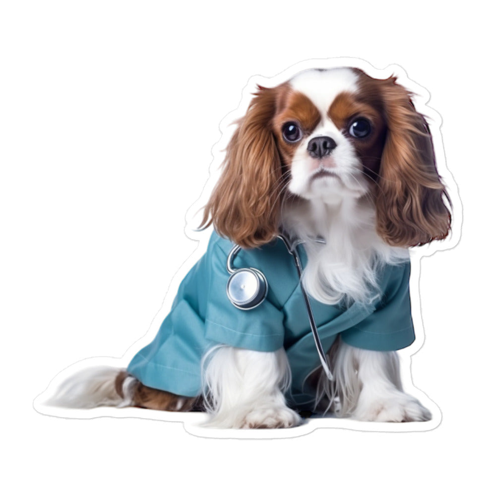Cavalier King Charles Spaniel Doctor Sticker - Stickerfy.ai