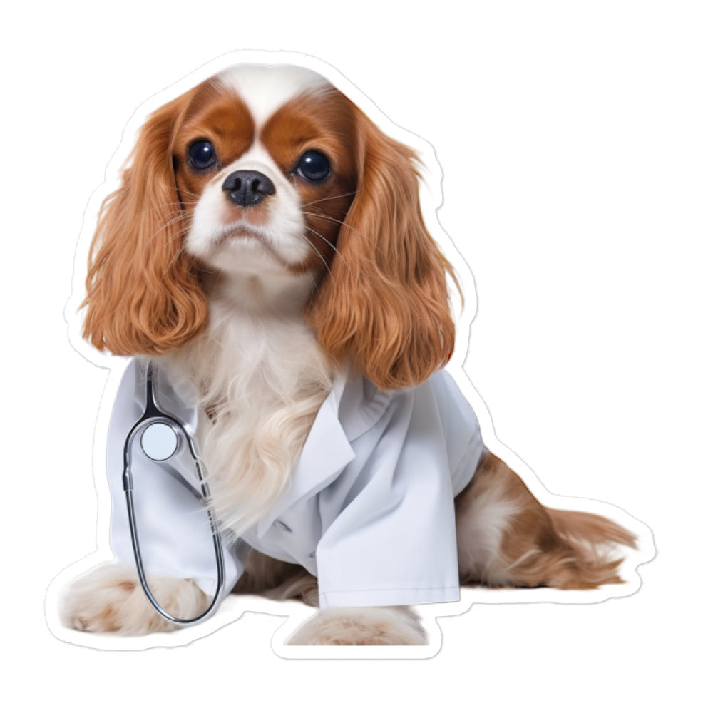 Cavalier King Charles Spaniel Doctor Sticker - Stickerfy.ai