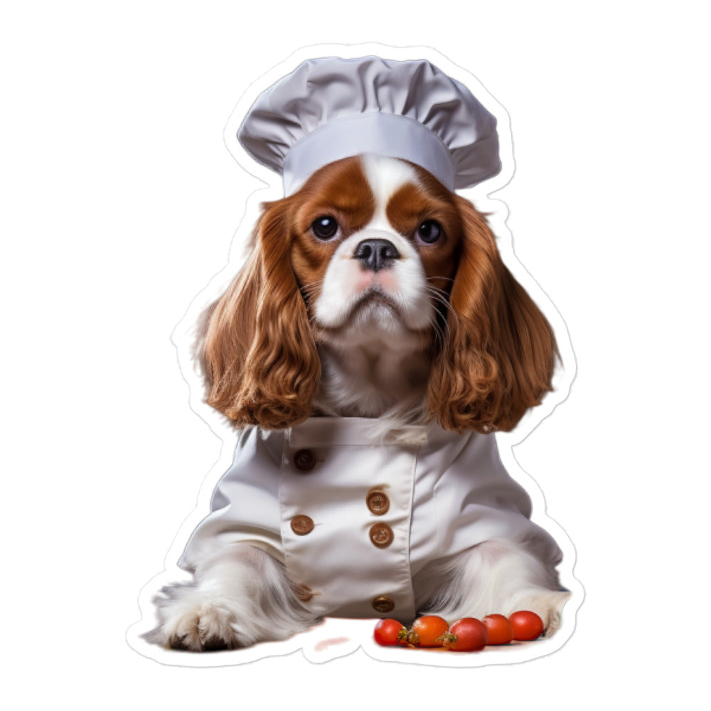 Cavalier King Charles Spaniel Chef Sticker - Stickerfy.ai