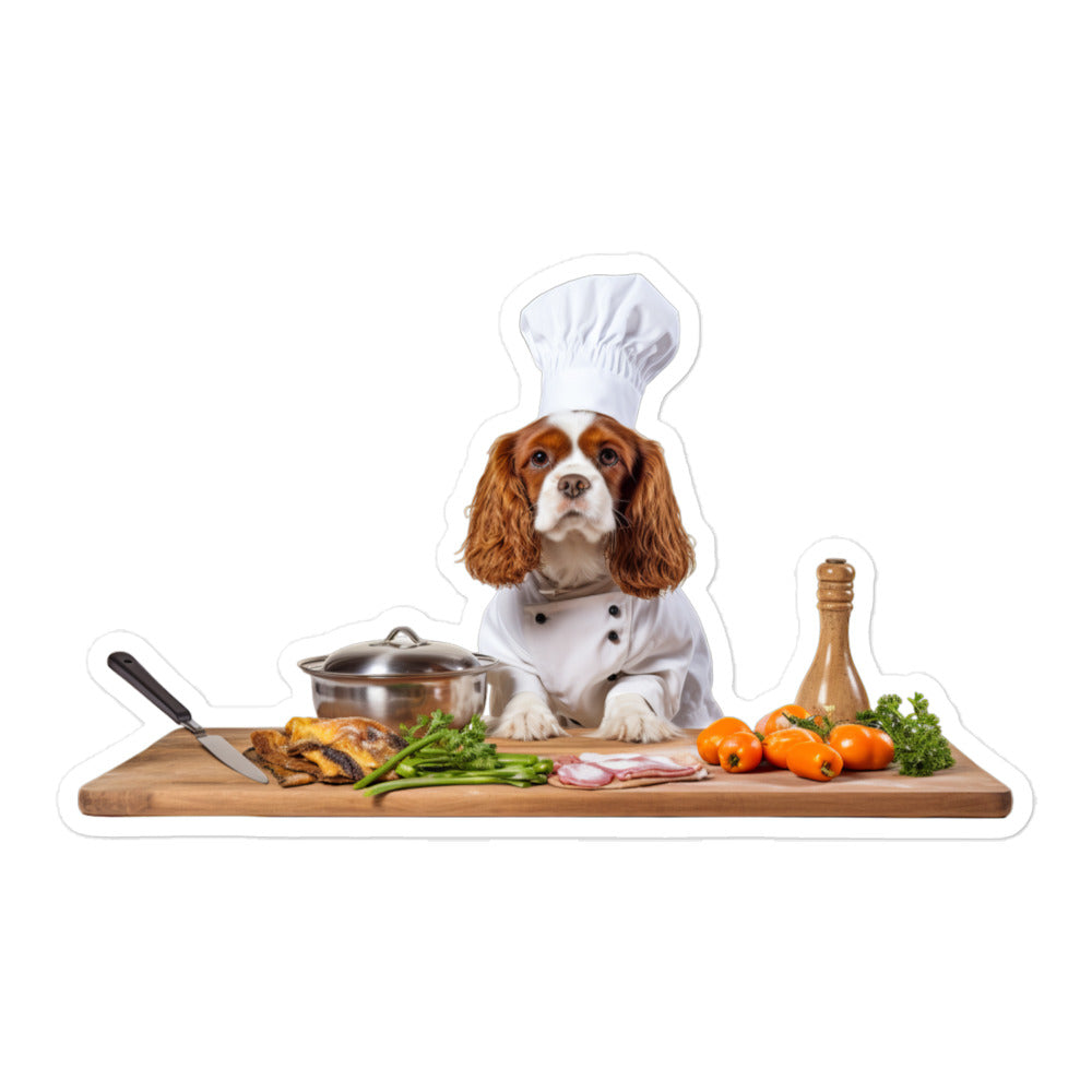 Cavalier King Charles Spaniel Chef Sticker - Stickerfy.ai