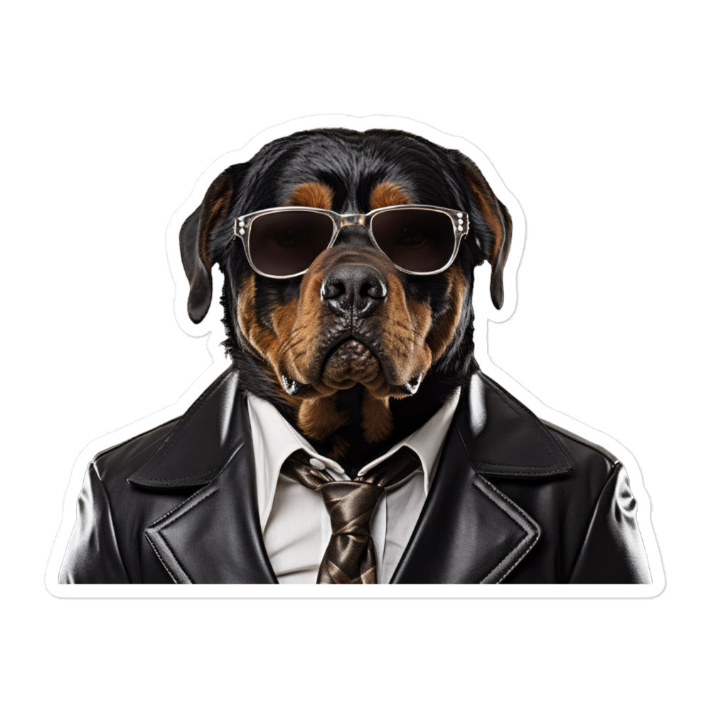 Rottweiler Sales Consultant Sticker - Stickerfy.ai