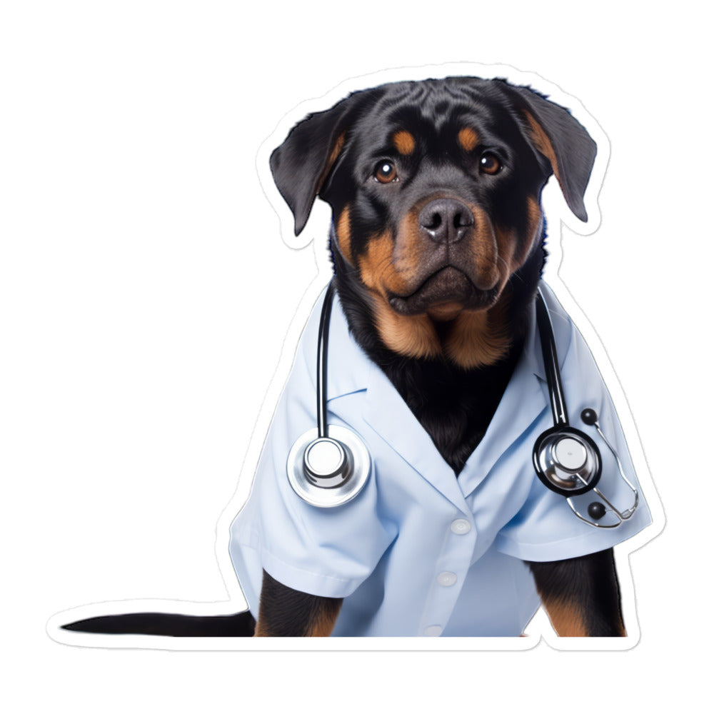 Rottweiler Doctor Sticker - Stickerfy.ai
