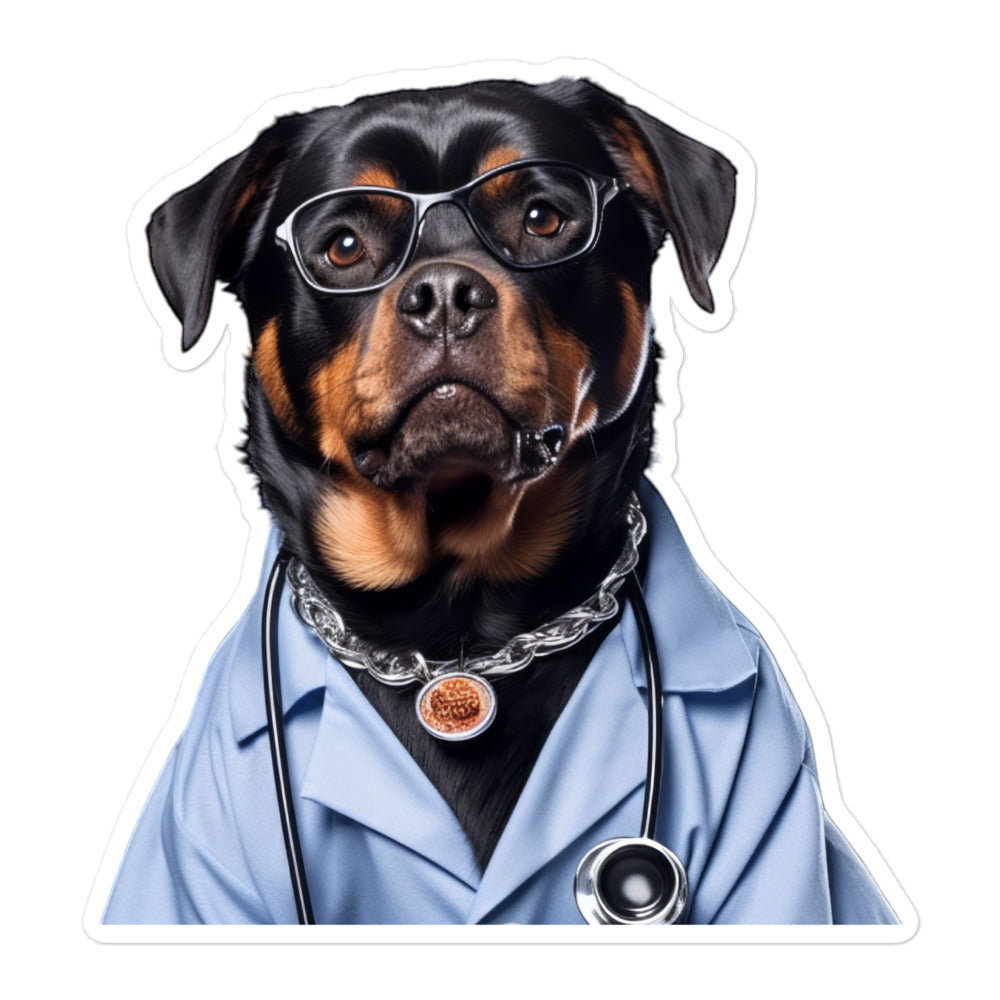 Rottweiler Doctor Sticker - Stickerfy.ai