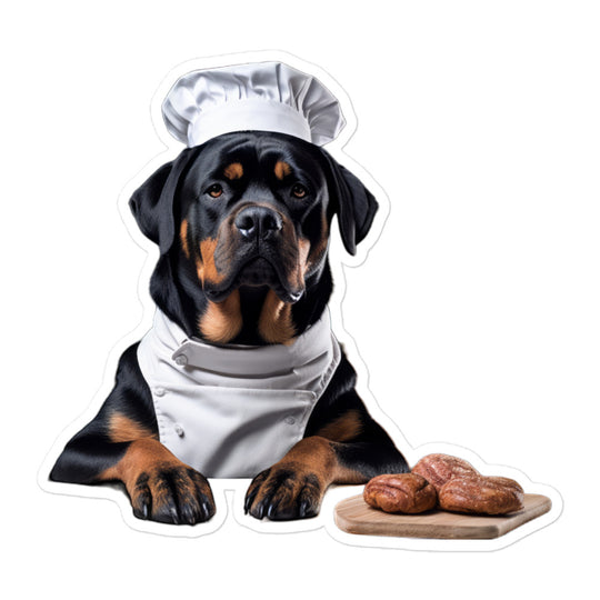 Rottweiler Chef Sticker - Stickerfy.ai