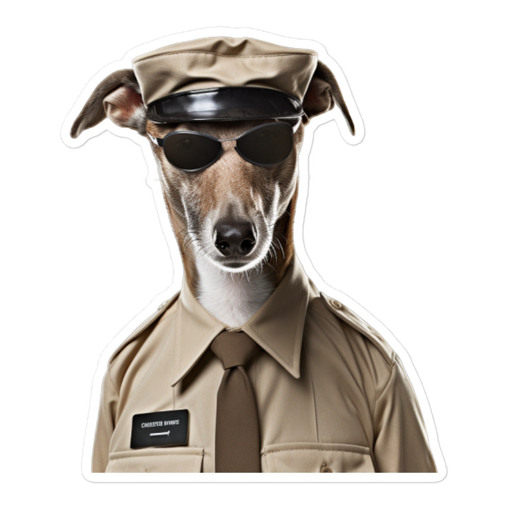 Whippet Security Officer Sticker - Stickerfy.ai