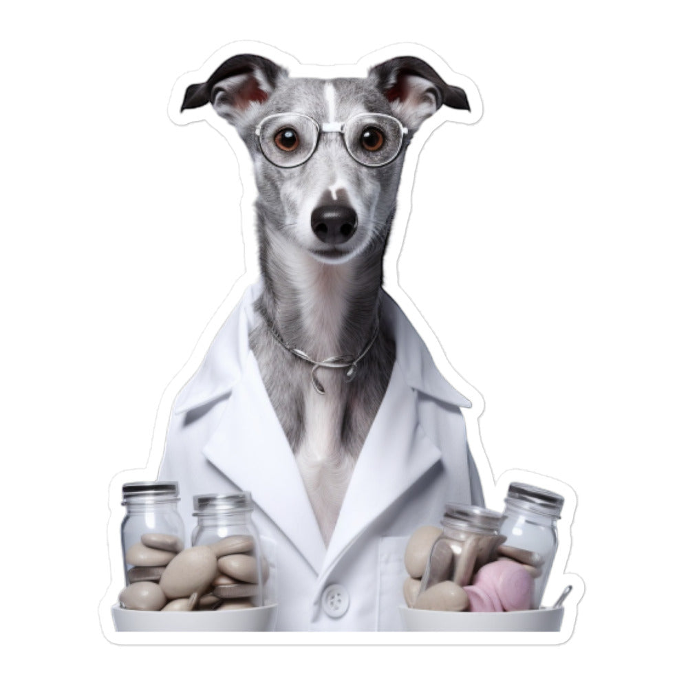 Whippet Pharmacist Sticker - Stickerfy.ai