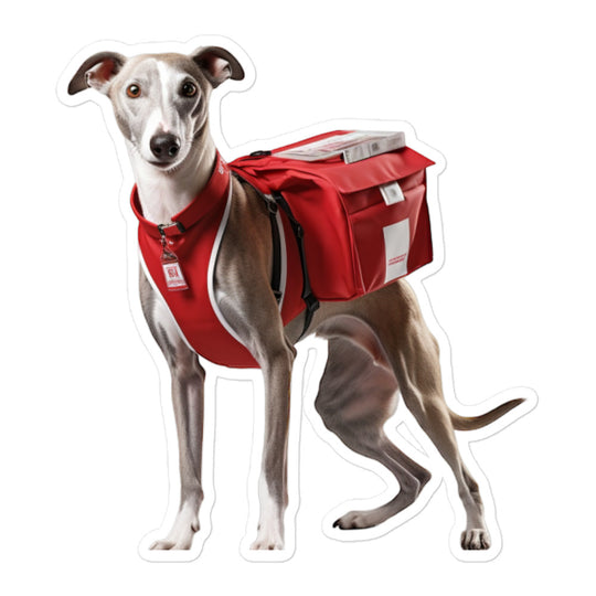 Whippet Mail Carrier Sticker - Stickerfy.ai