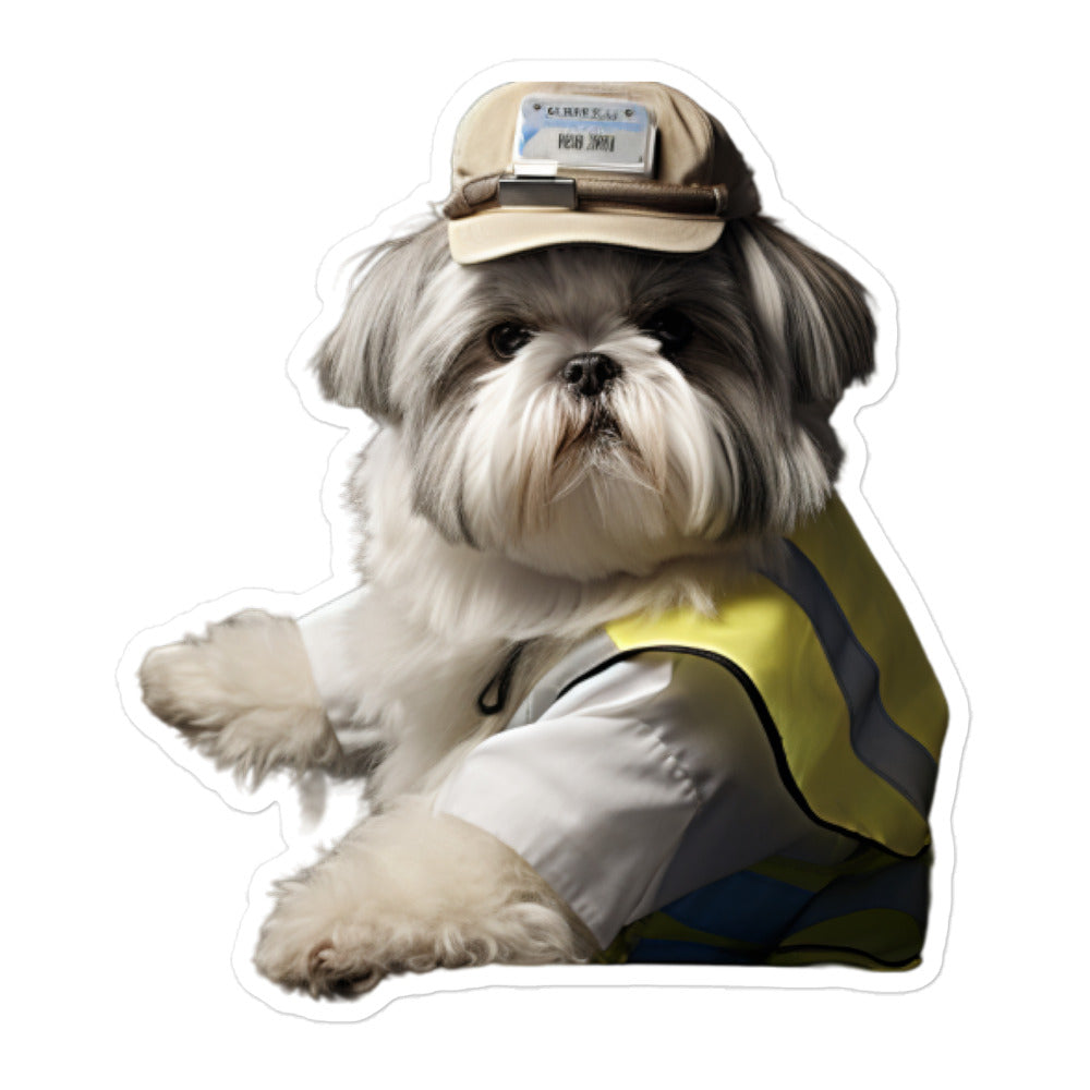 Shih Tzu Transit Operator Sticker - Stickerfy.ai