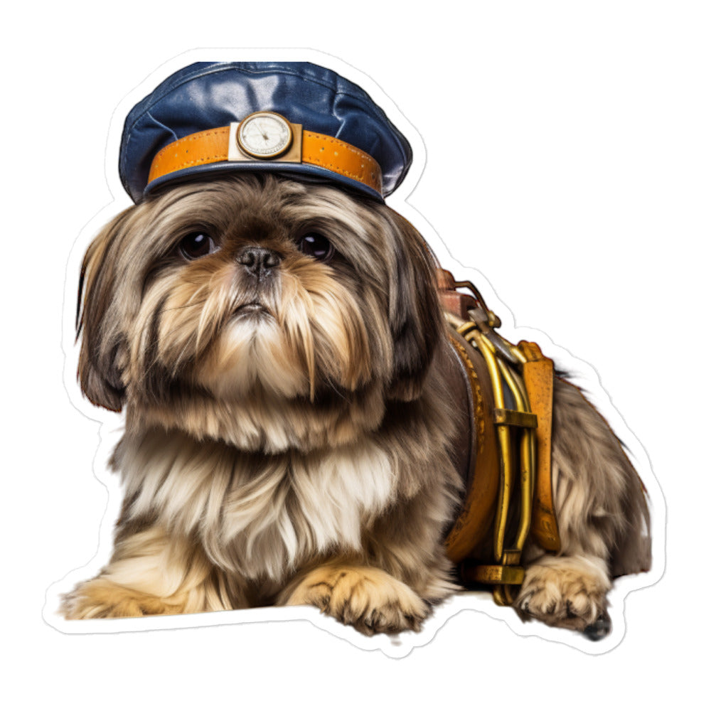 Shih Tzu Transit Operator Sticker - Stickerfy.ai