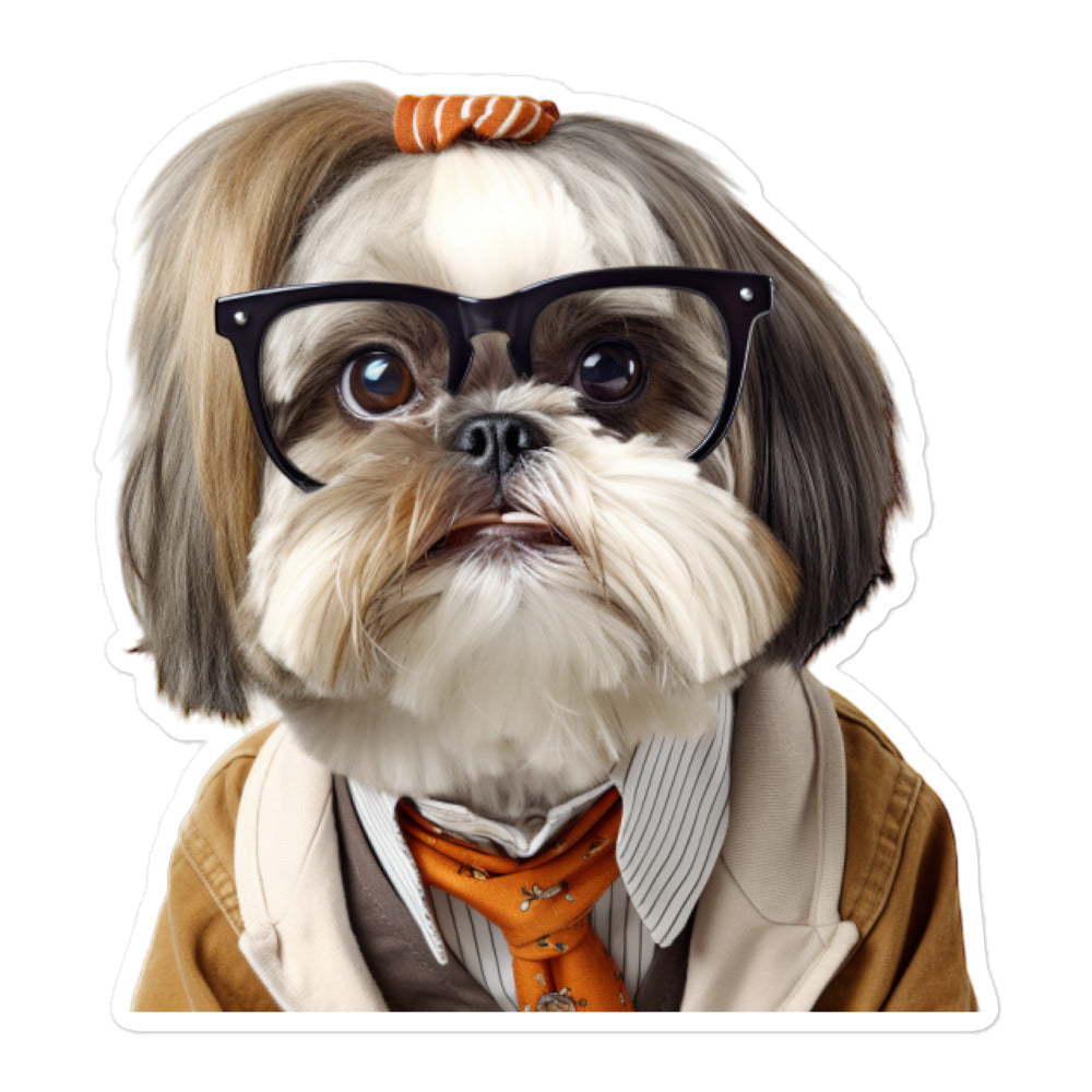Shih Tzu Student Sticker - Stickerfy.ai