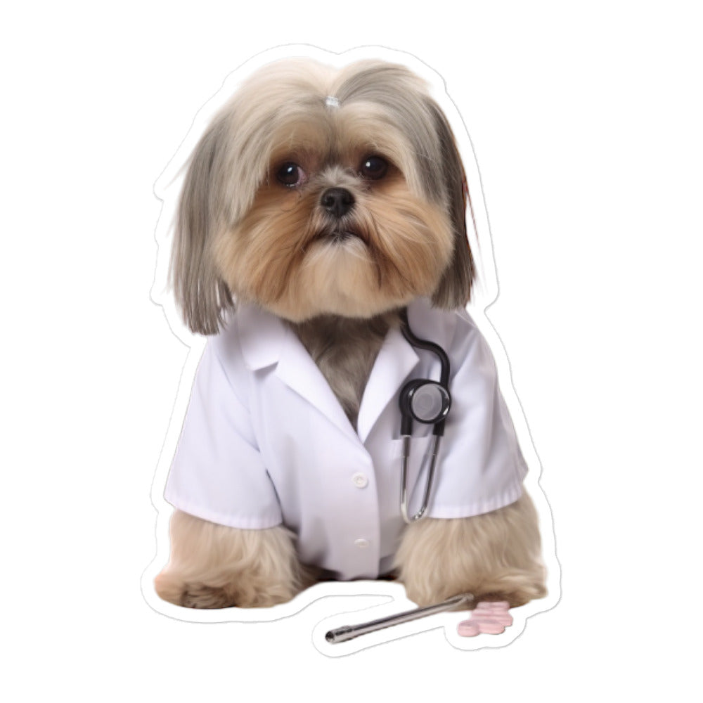 Shih Tzu Pharmacist Sticker - Stickerfy.ai