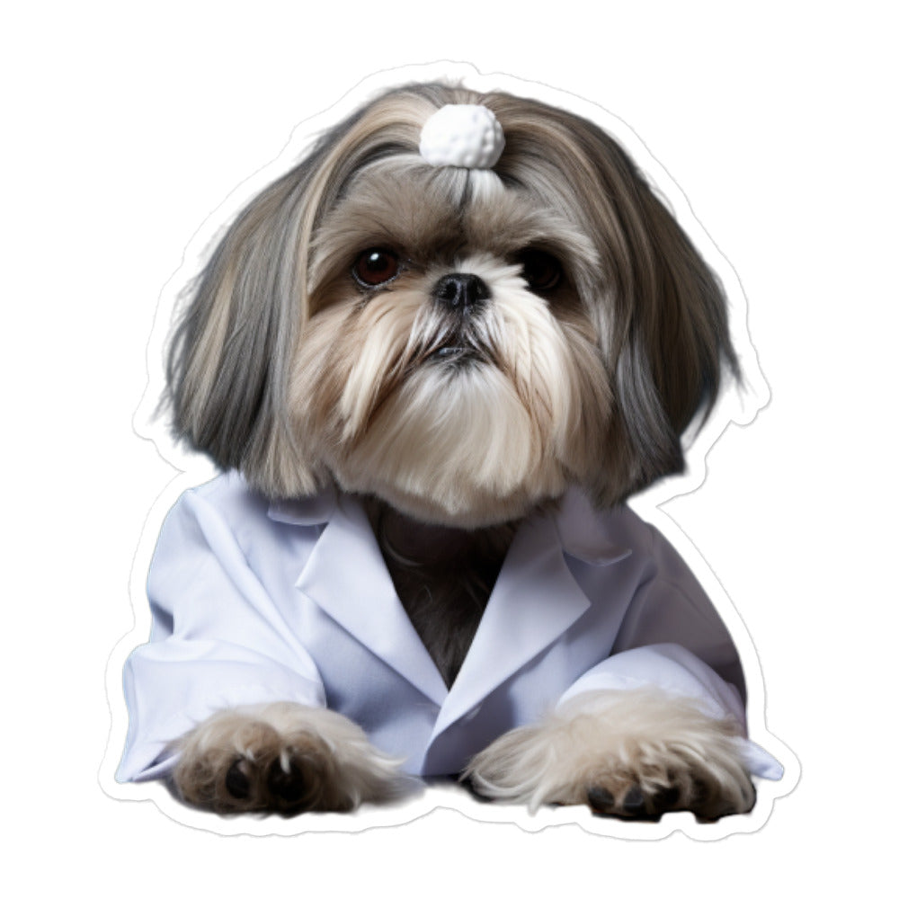 Shih Tzu Pharmacist Sticker - Stickerfy.ai