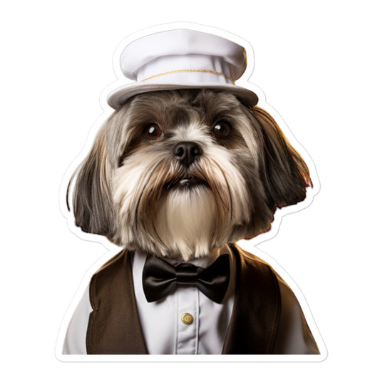 Shih Tzu Hotel Staff Sticker - Stickerfy.ai