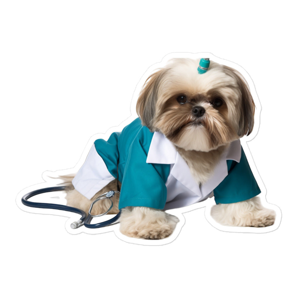Shih Tzu Doctor Sticker - Stickerfy.ai