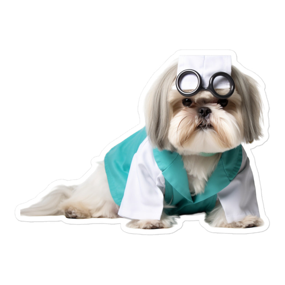 Shih Tzu Doctor Sticker - Stickerfy.ai
