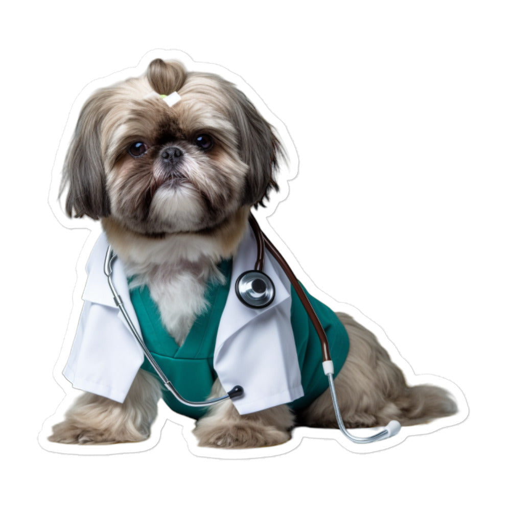 Shih Tzu Doctor Sticker - Stickerfy.ai