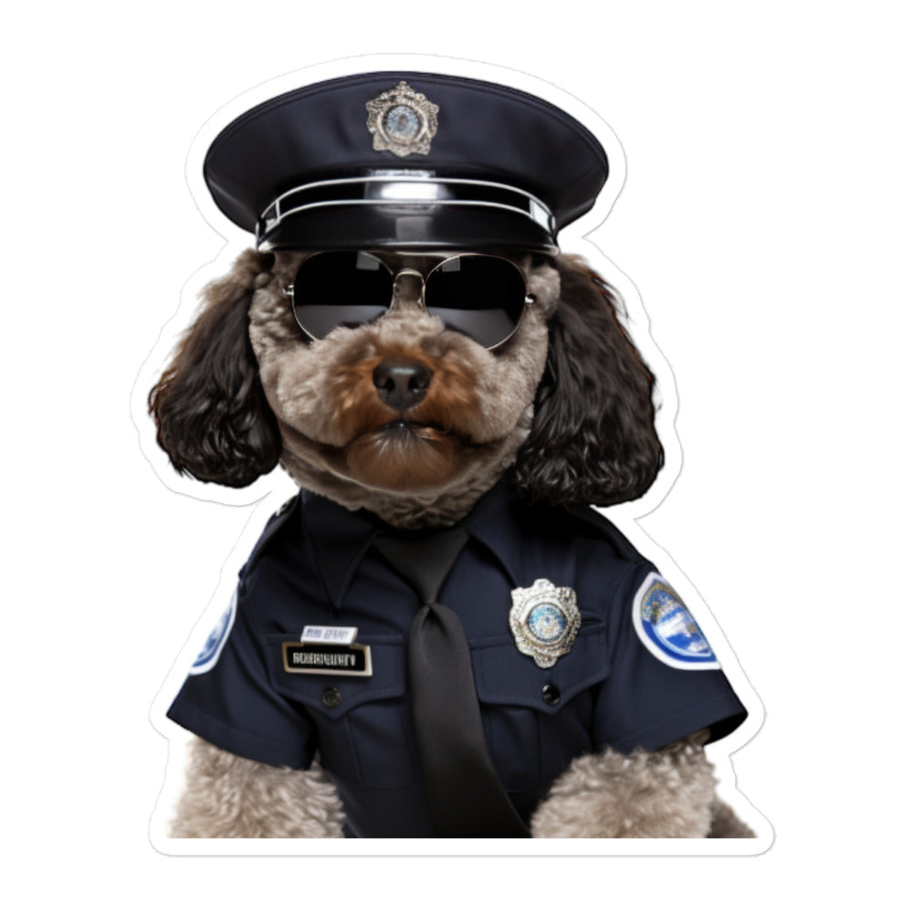 Poodle Security Officer Sticker - Stickerfy.ai