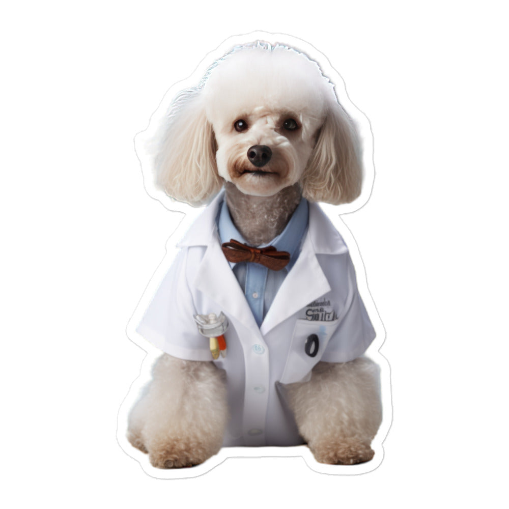 Poodle Pharmacist Sticker - Stickerfy.ai