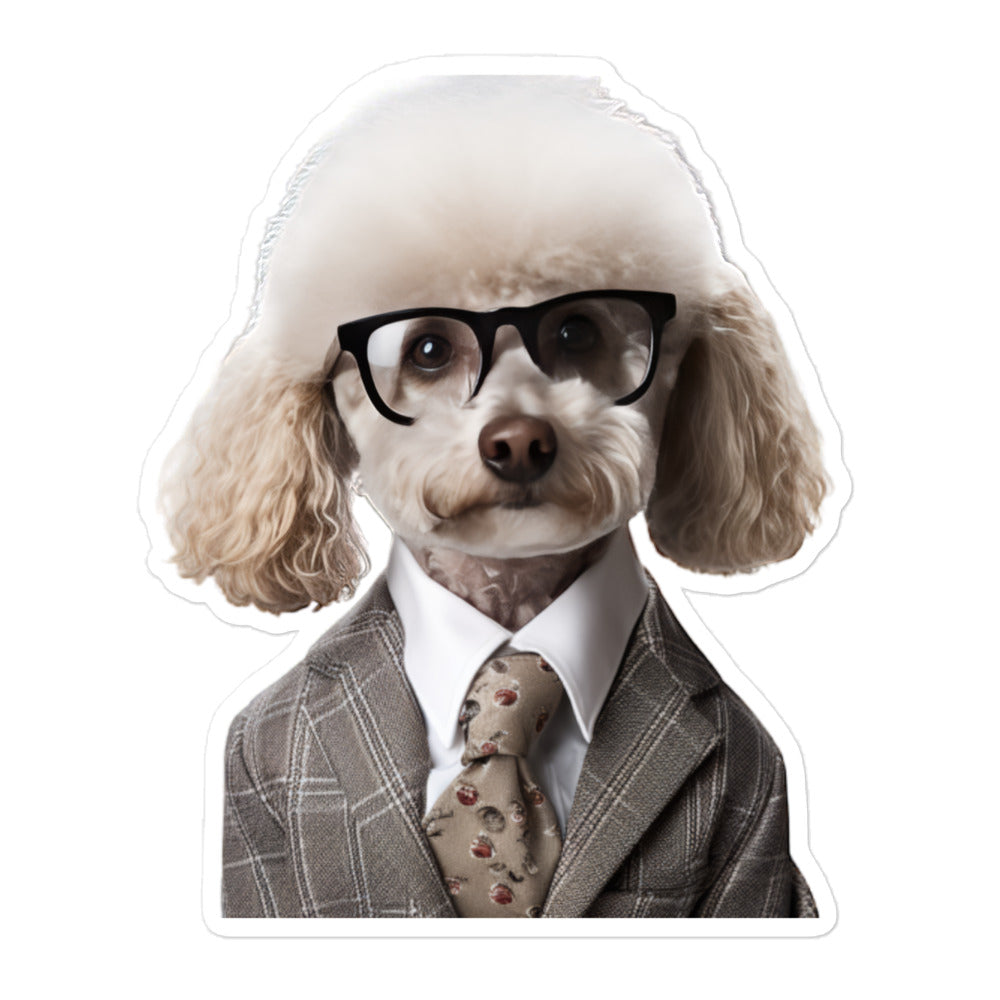 Poodle Sales Consultant Sticker - Stickerfy.ai