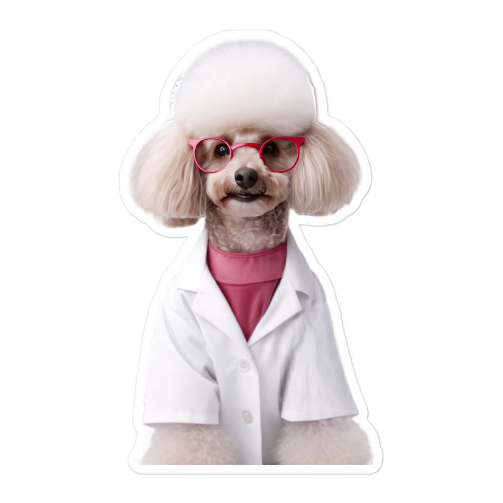 Poodle Pharmacist Sticker - Stickerfy.ai